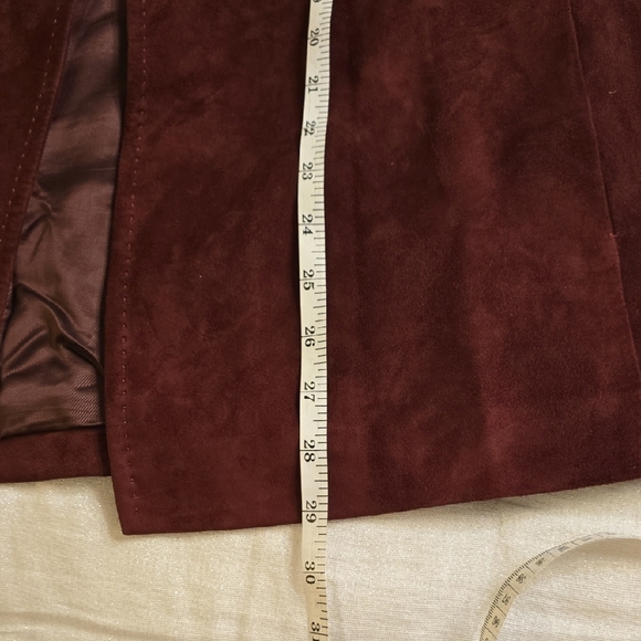 MaxMara Suede Belted Blazer - Soft Burgundy - Picture 16 of 16